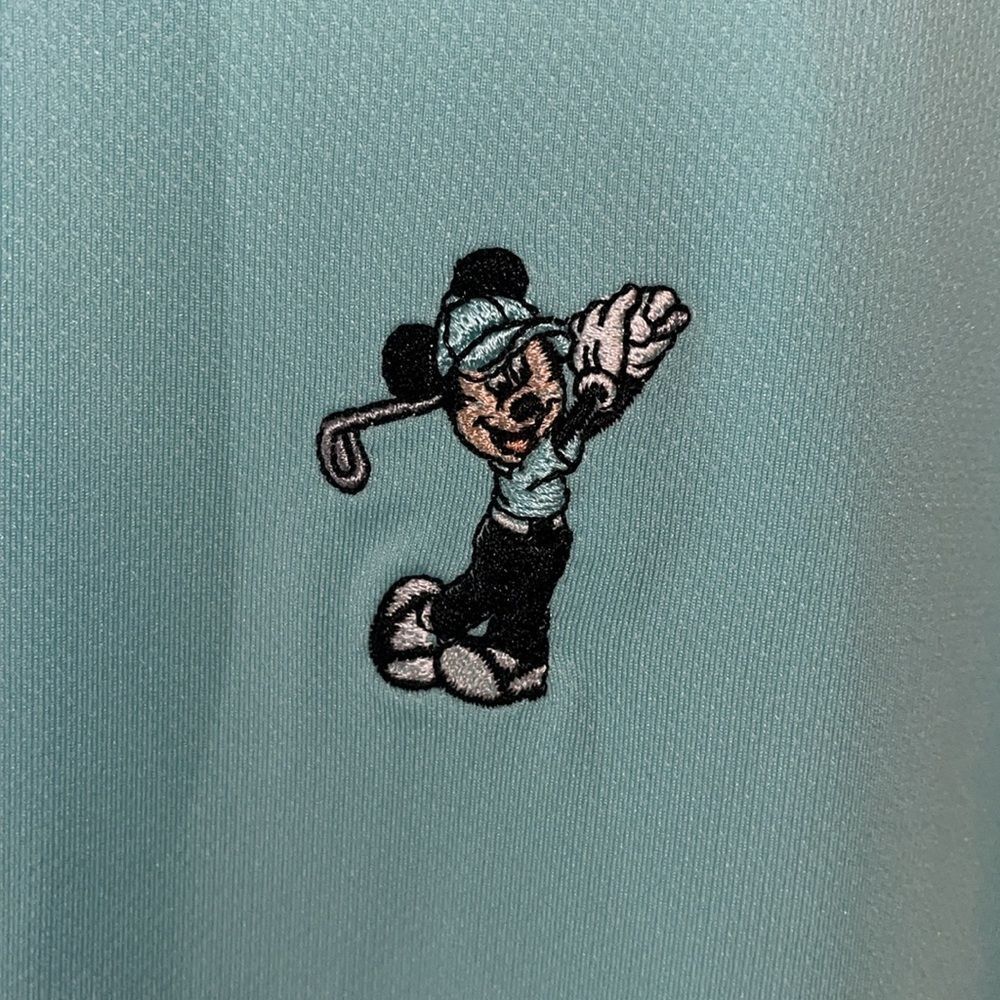 Callaway Seafoam Green Sewn Disney Mickey Mouse Golfing Shirt Polo Golf Shirt L - Picture 2 of 8